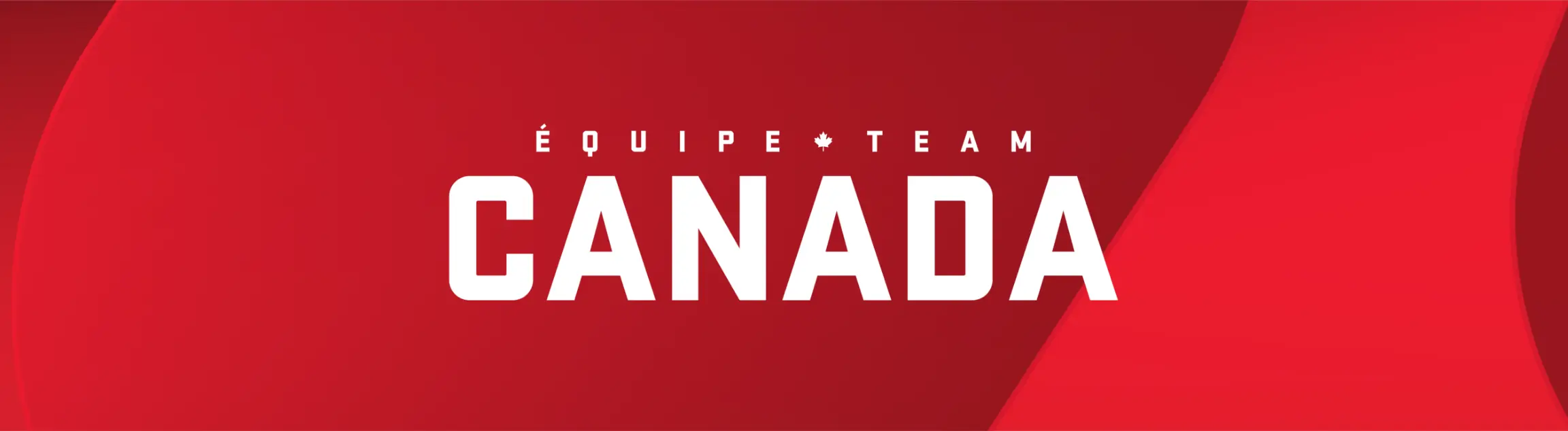 Red banner with the text "Équipe Team Canada" in bold white letters.