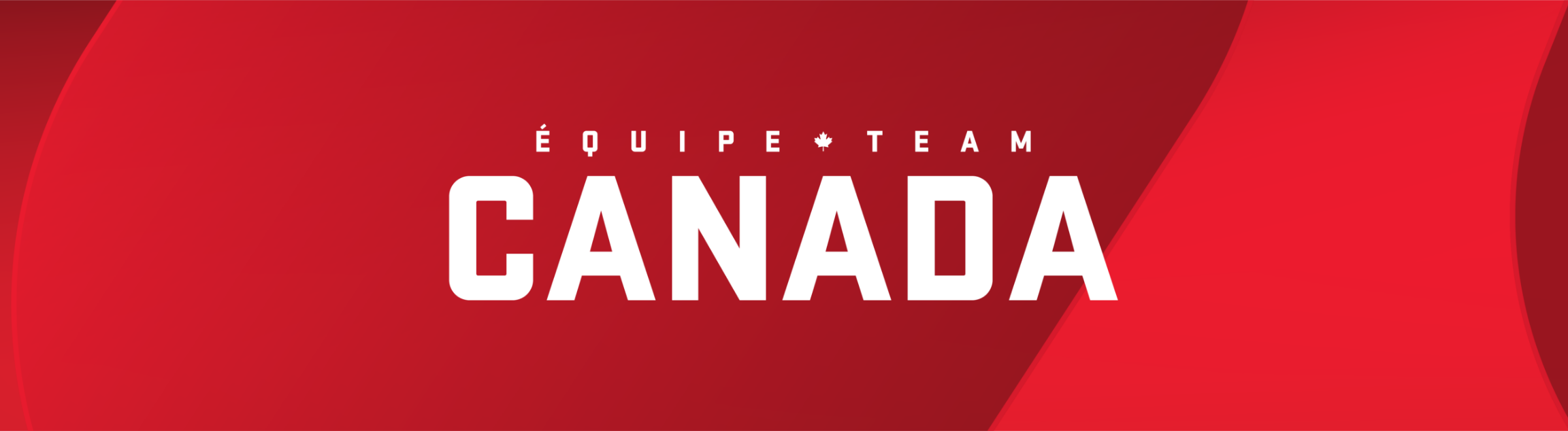 Red banner with the text "Équipe Team Canada" in bold white letters.